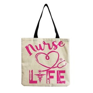 Nurse Nursing Pride Linen Tote Bag Nurse Life